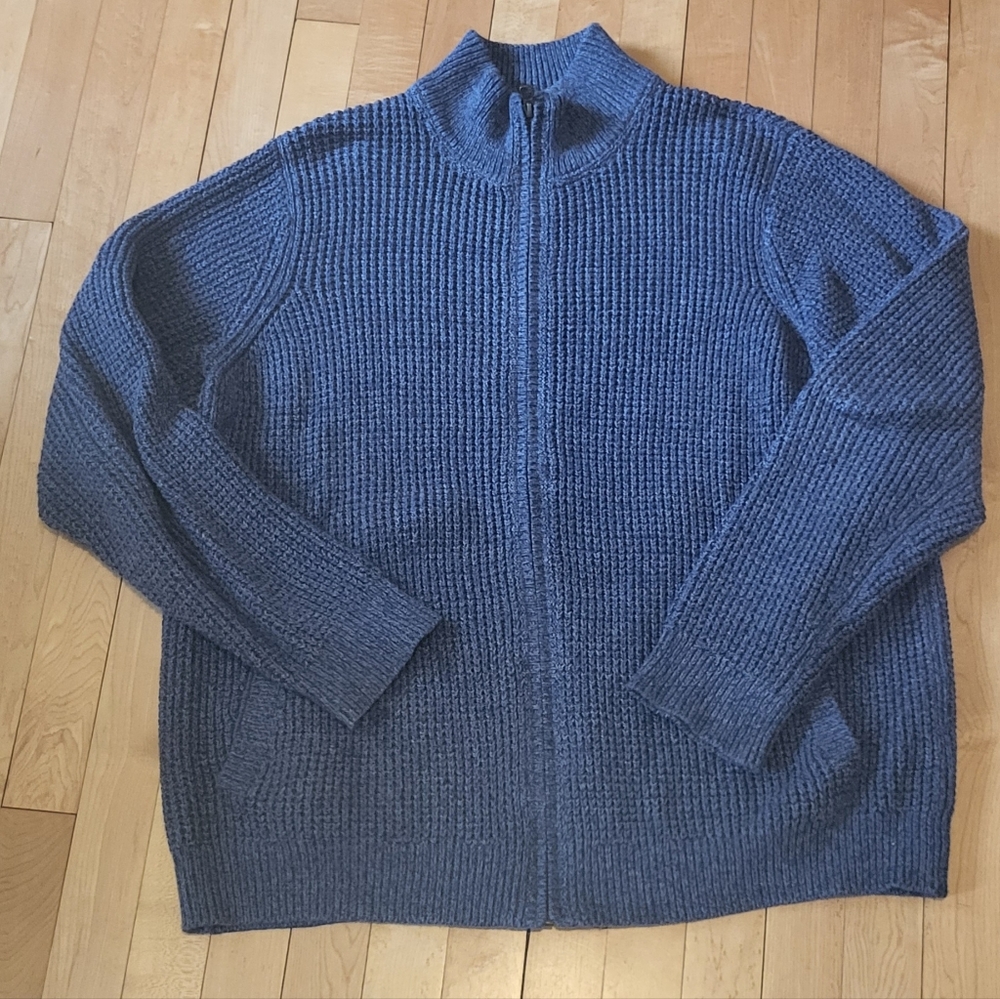 Mens XL cotton zipup sweater